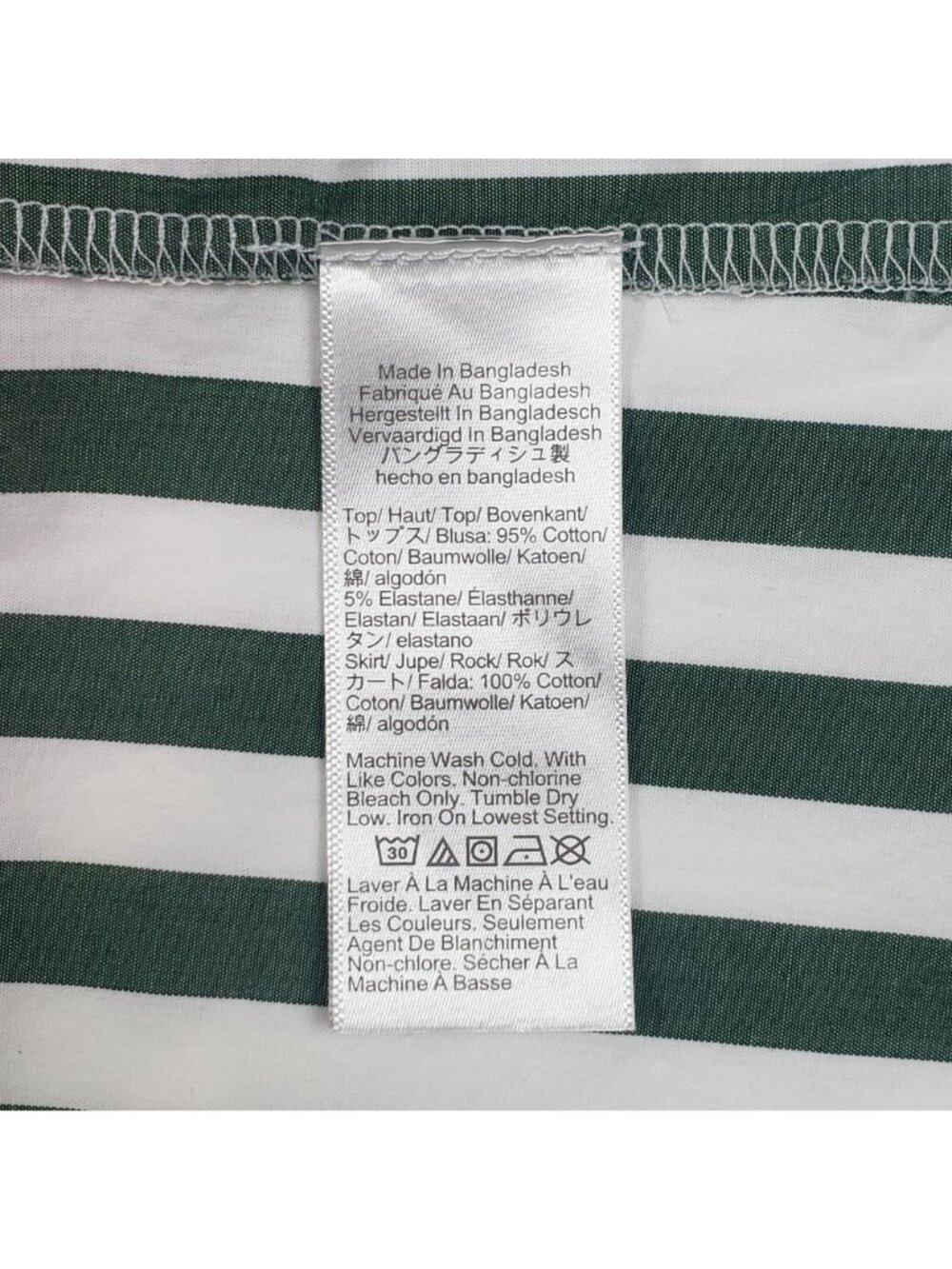 J.Crew Factory Striped Tiered Knit Mixy Dress Green Women’s Size Small Midi EUC - Picture 10 of 16